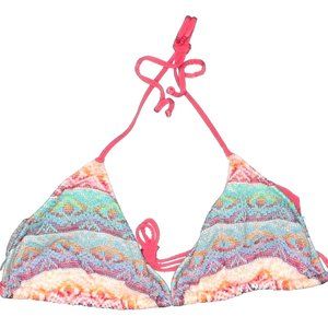 Cecilia Prado XL Bikini Swim Casual top Halter tie top & back pink multicolor